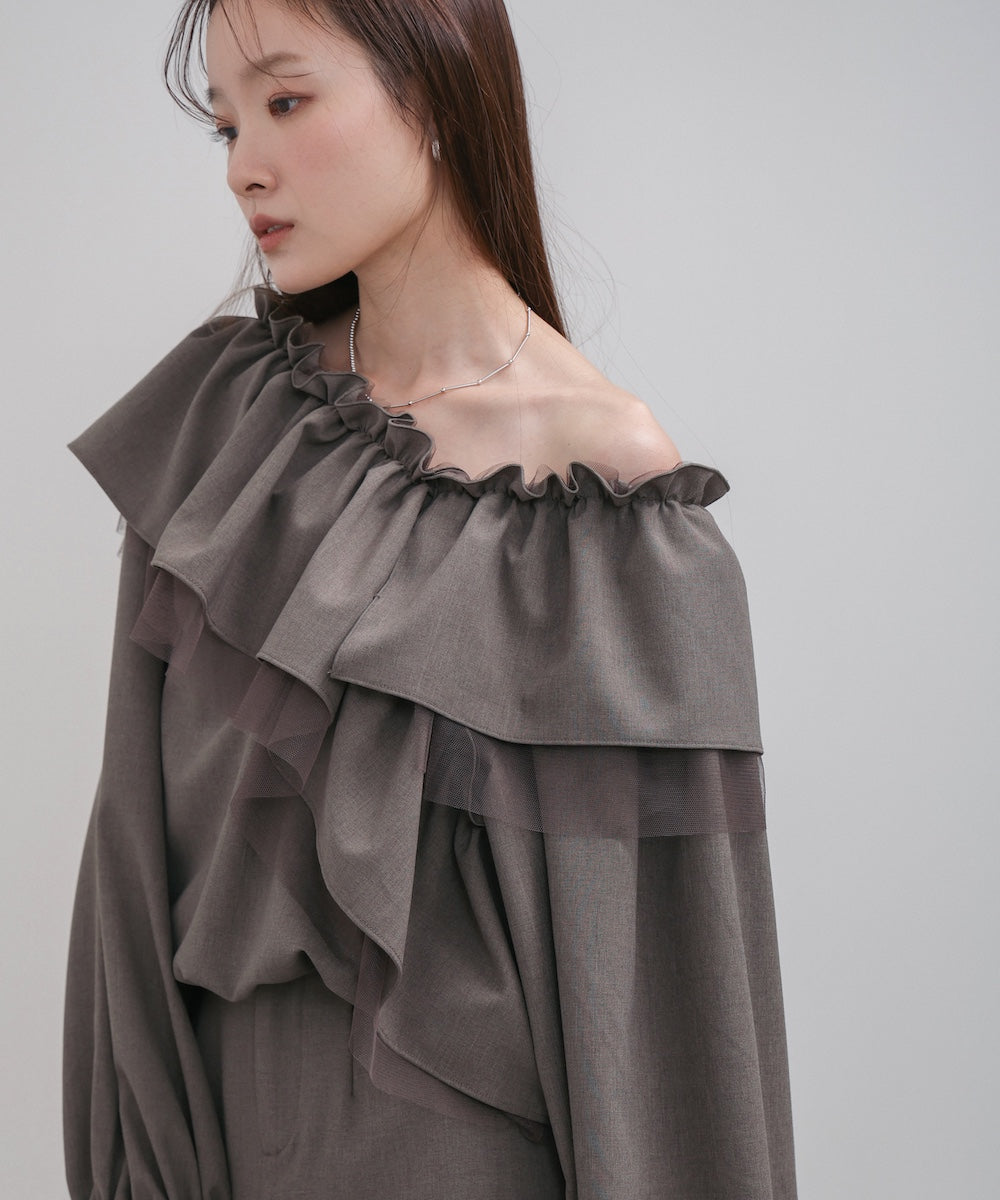3WAYラッフルフリルブラウス