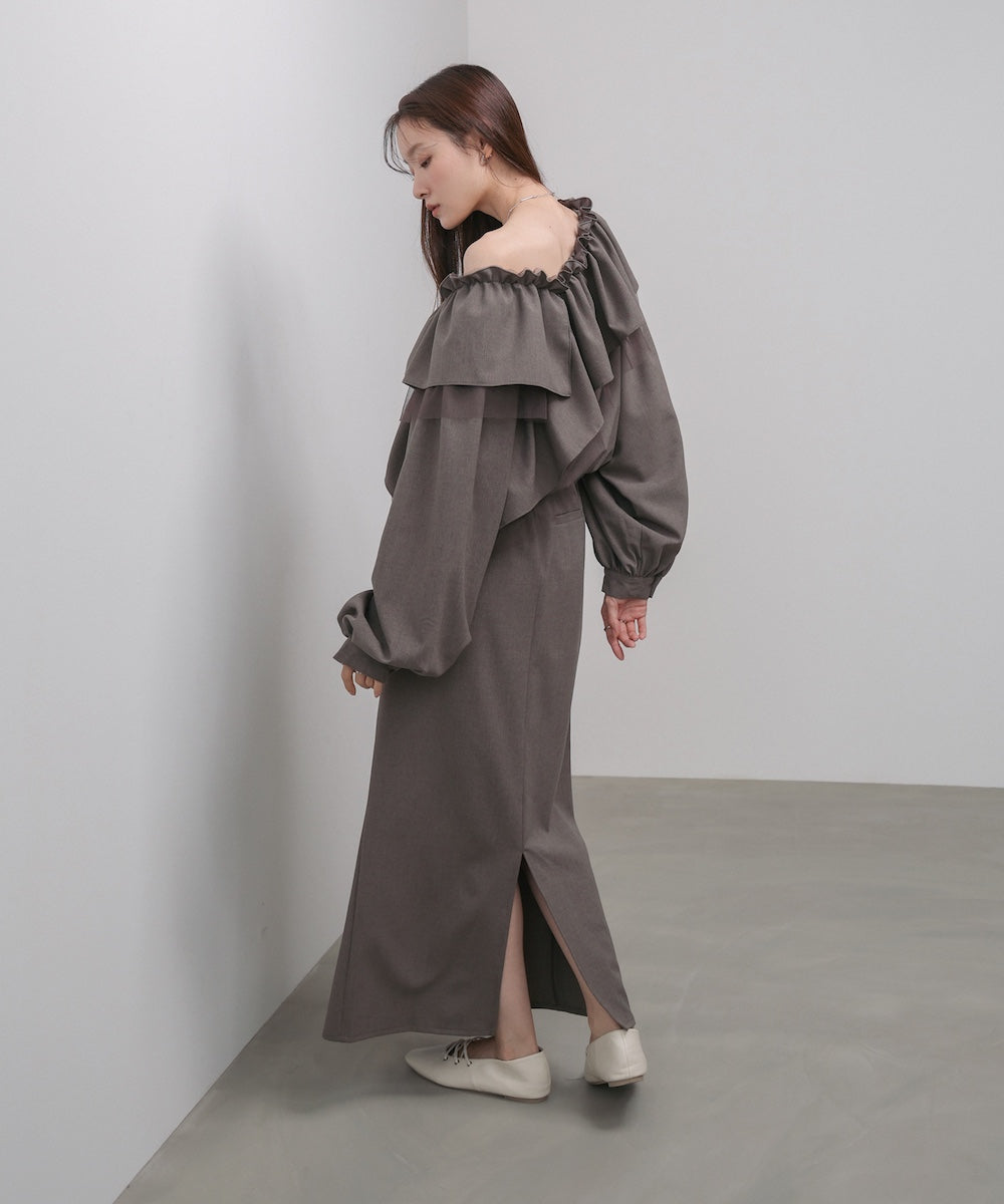 3WAYラッフルフリルブラウス