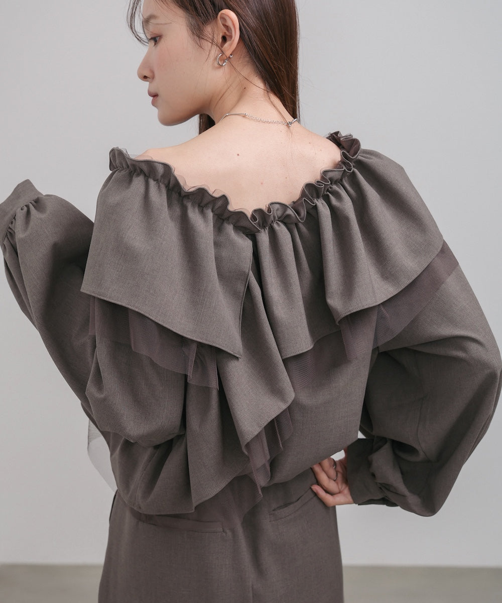 3WAYラッフルフリルブラウス