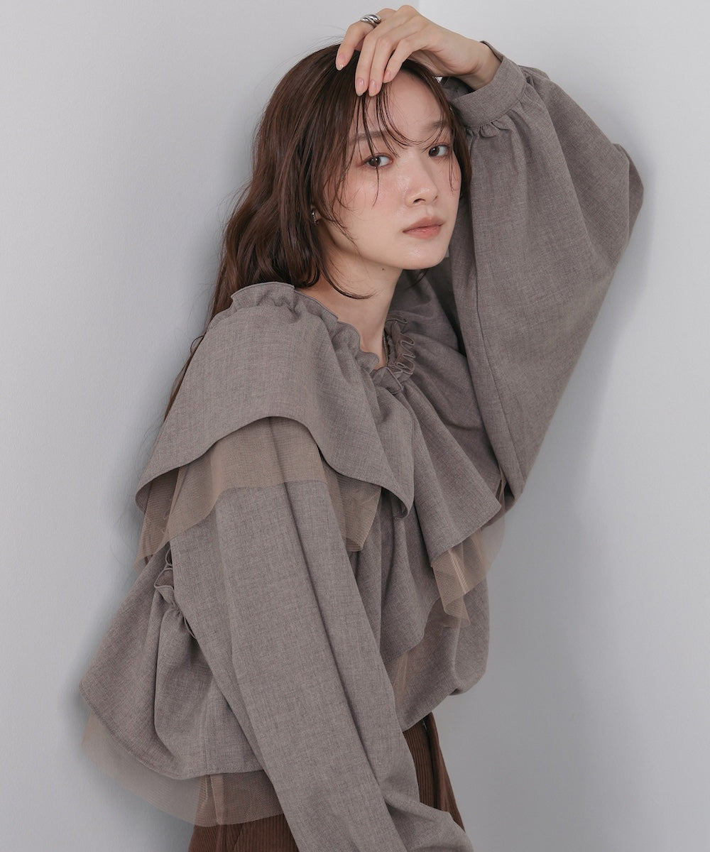 3WAYラッフルフリルブラウス