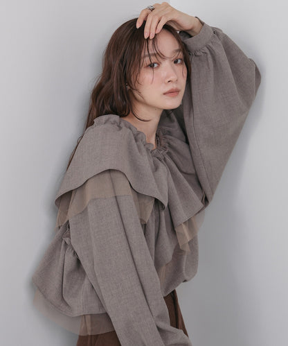 3WAYラッフルフリルブラウス