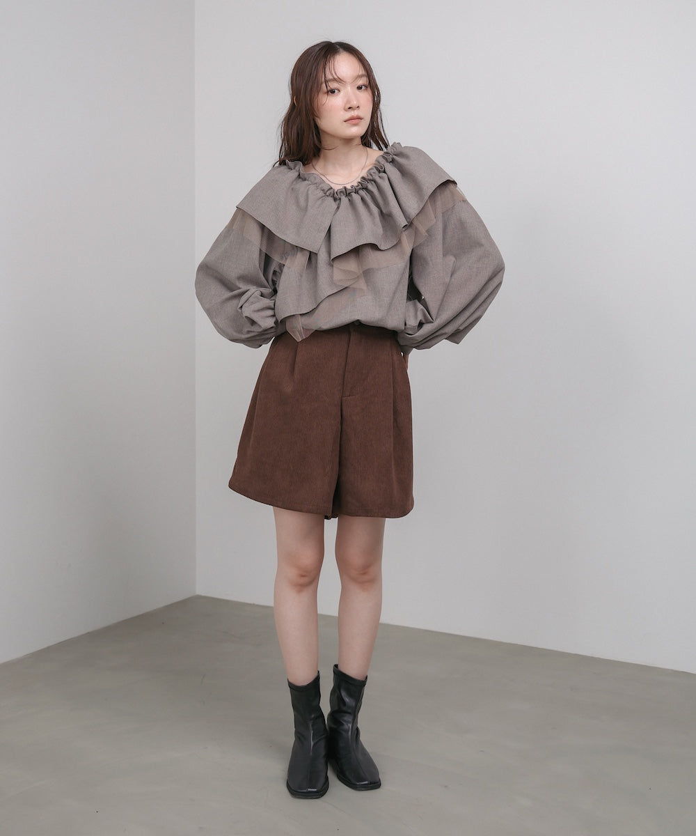 3WAYラッフルフリルブラウス