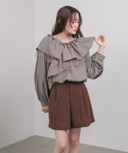 3WAYラッフルフリルブラウス