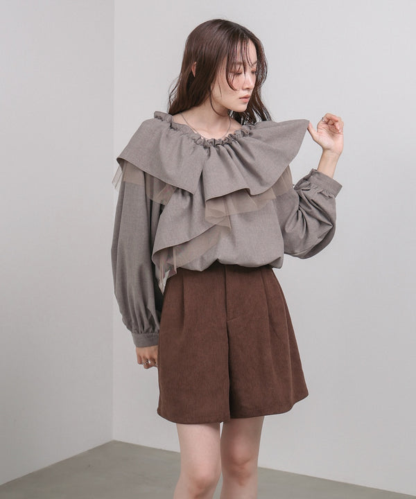 3WAYラッフルフリルブラウス