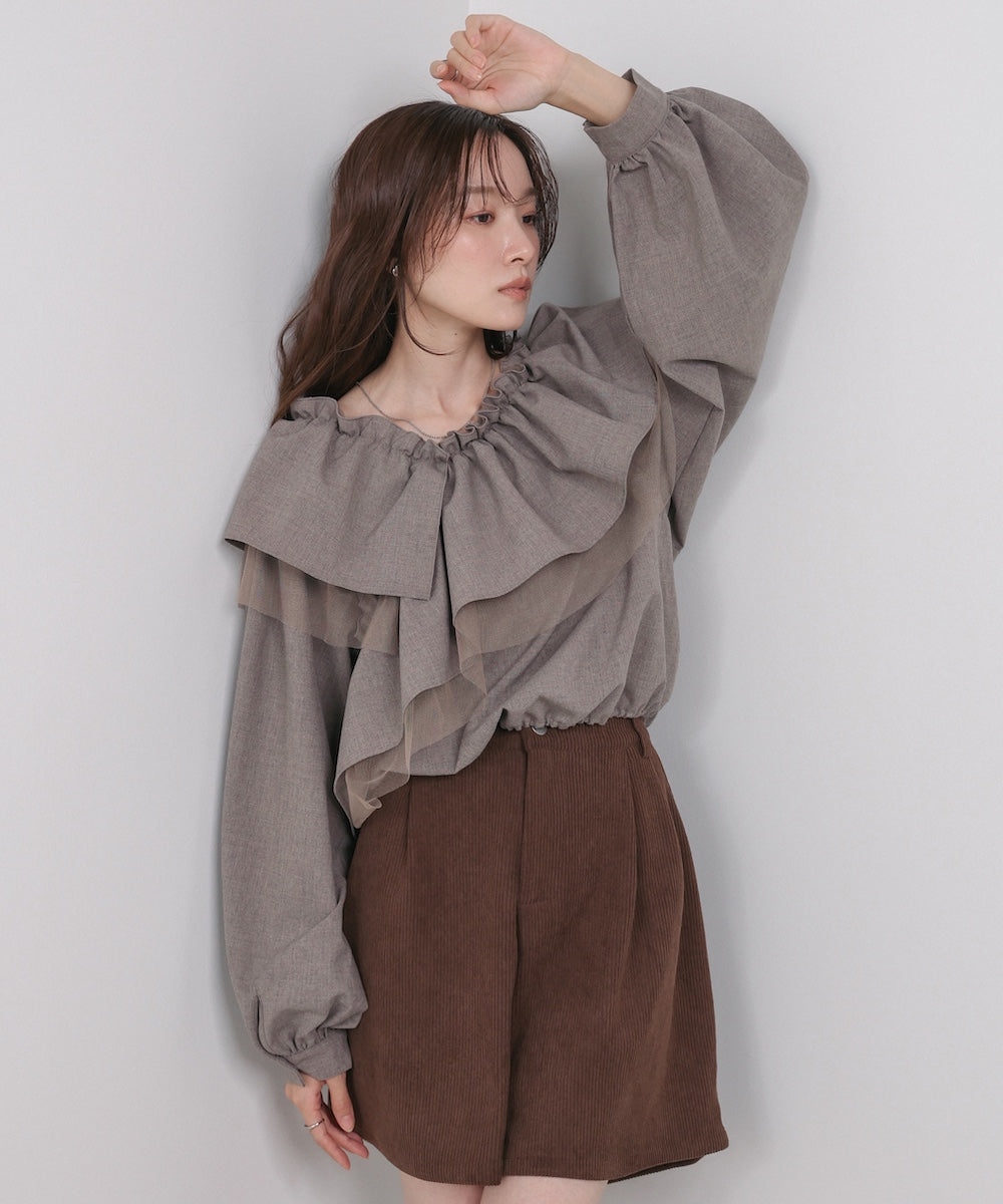 3WAYラッフルフリルブラウス
