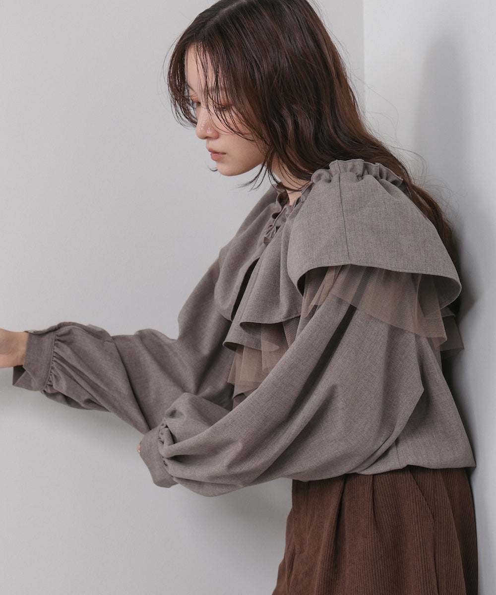 3WAYラッフルフリルブラウス