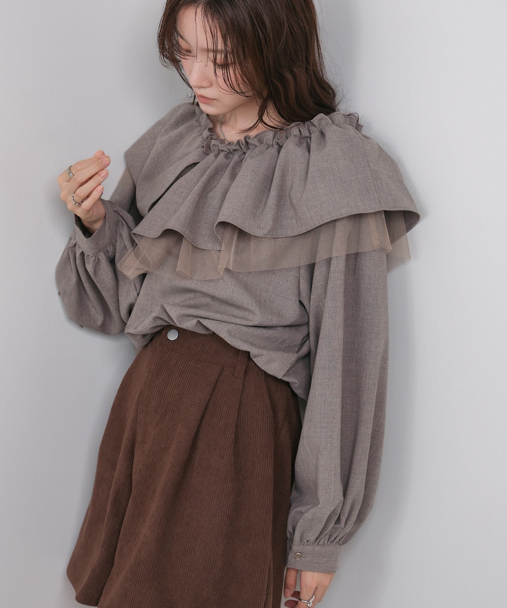 3WAYラッフルフリルブラウス