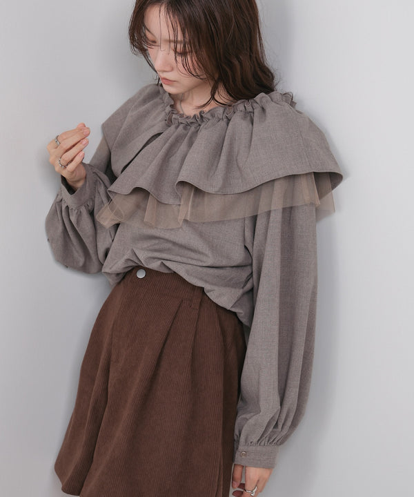3WAYラッフルフリルブラウス