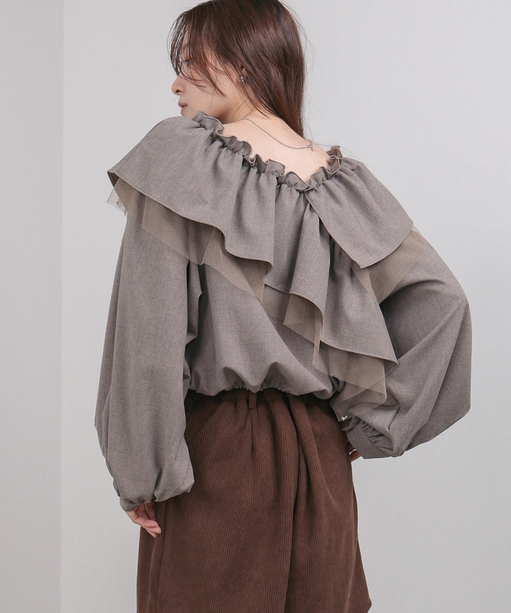 3WAYラッフルフリルブラウス