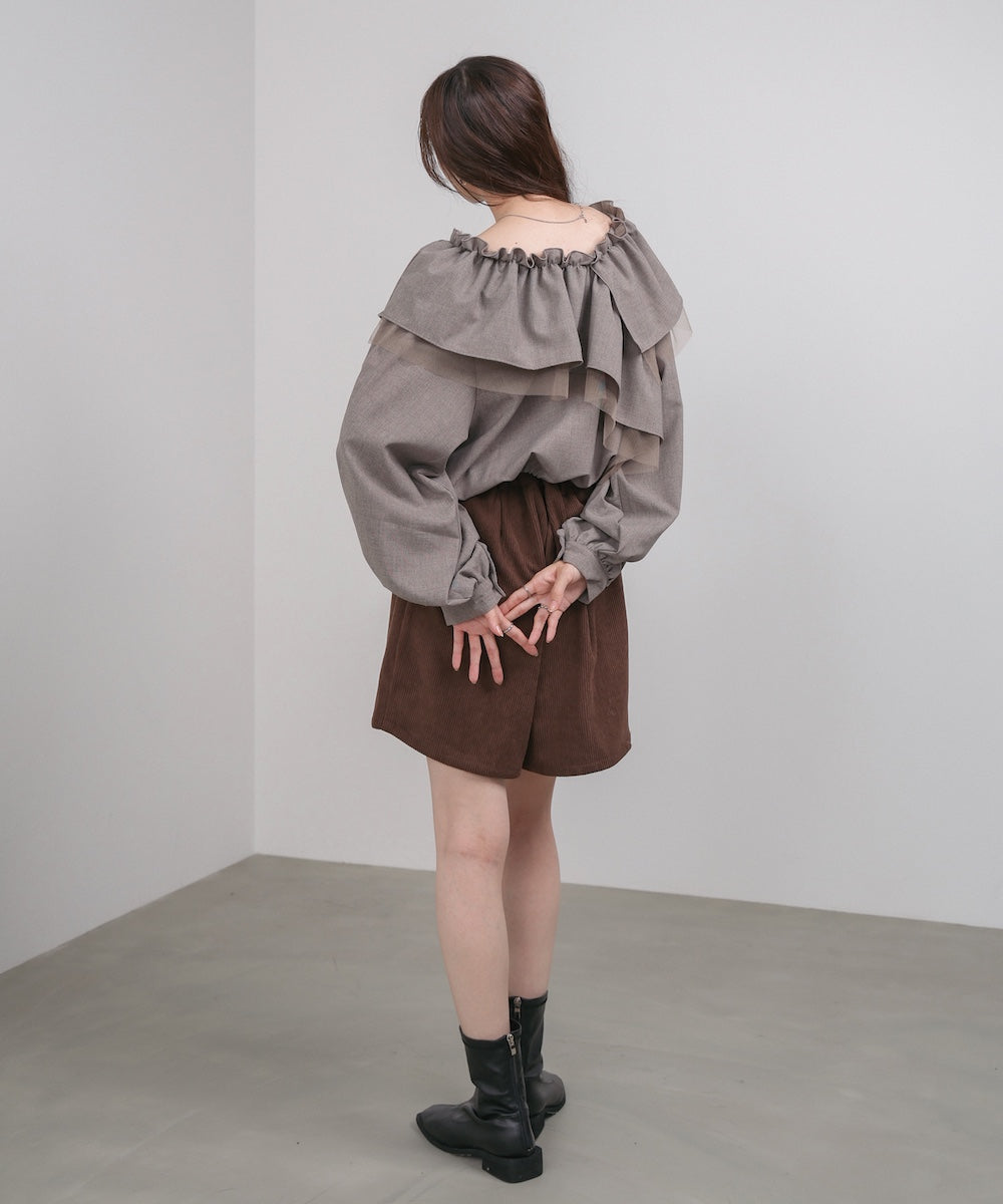 3WAYラッフルフリルブラウス