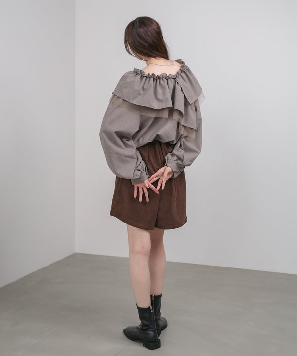 3WAYラッフルフリルブラウス