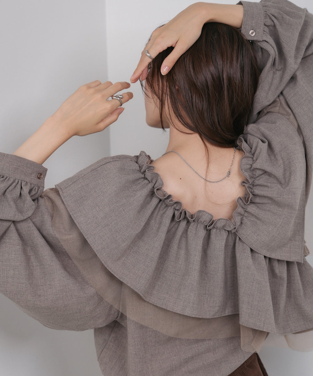 3WAYラッフルフリルブラウス
