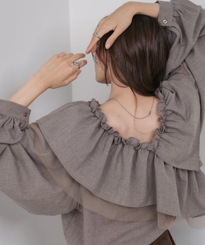 3WAYラッフルフリルブラウス