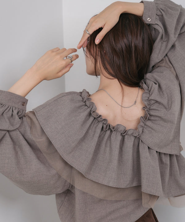 3WAYラッフルフリルブラウス