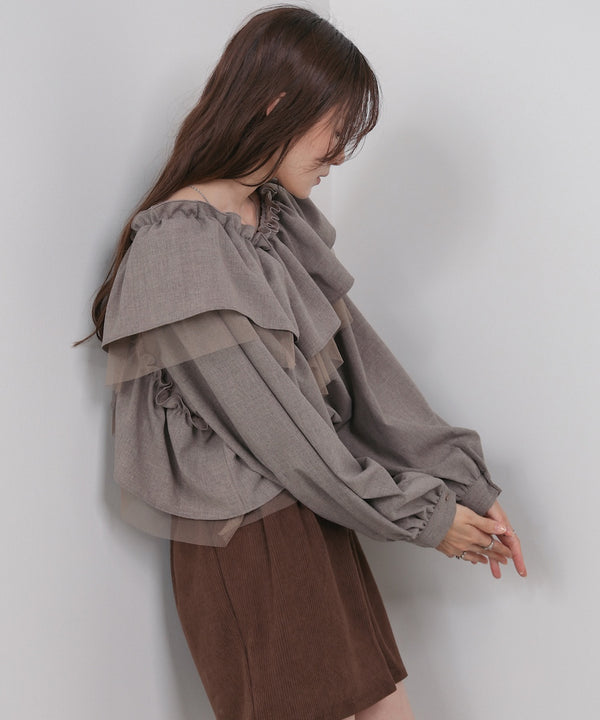 3WAYラッフルフリルブラウス