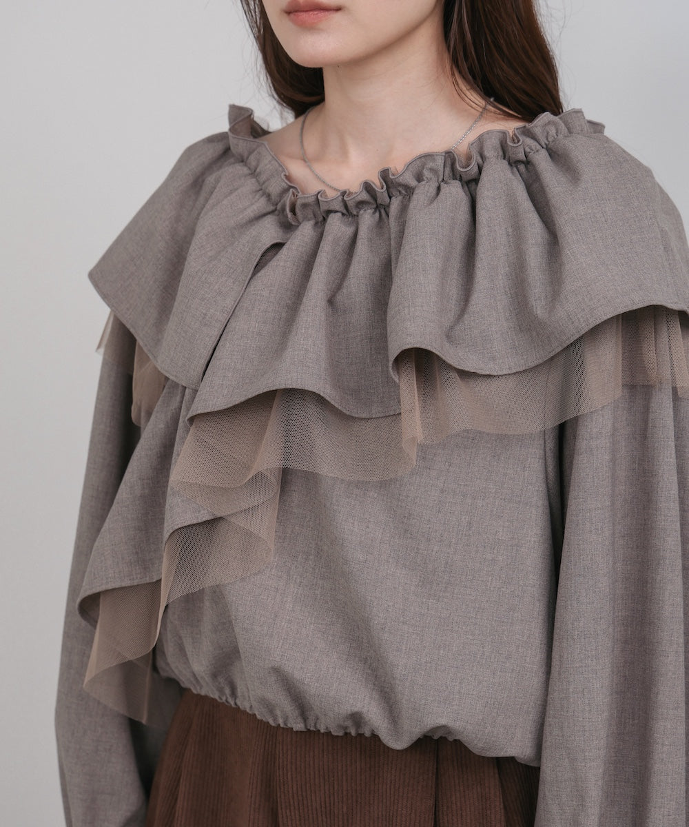 3WAYラッフルフリルブラウス