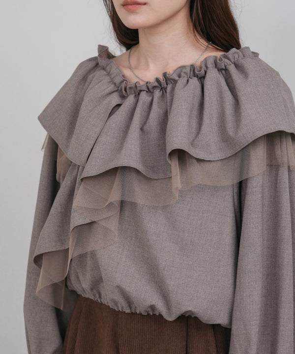 3WAYラッフルフリルブラウス
