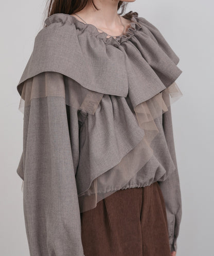3WAYラッフルフリルブラウス