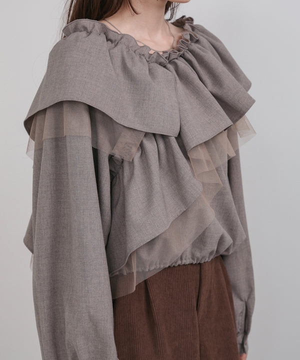 3WAYラッフルフリルブラウス