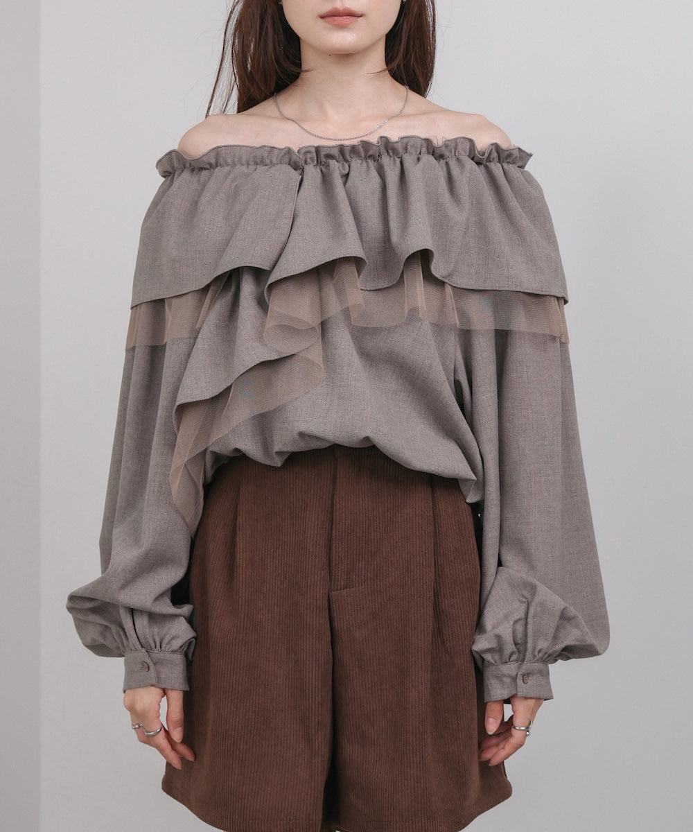 3WAYラッフルフリルブラウス