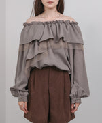 3WAYラッフルフリルブラウス