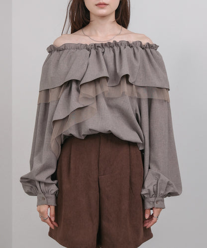 3WAYラッフルフリルブラウス