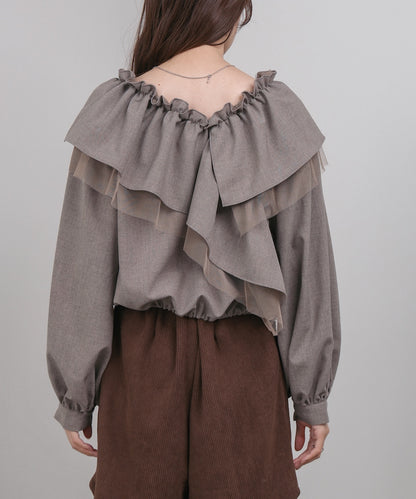 3WAYラッフルフリルブラウス
