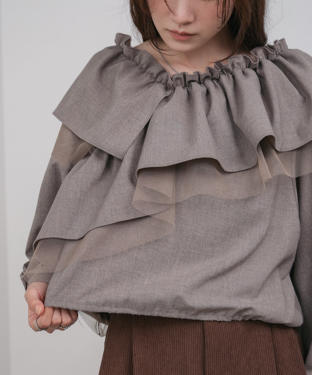 3WAYラッフルフリルブラウス