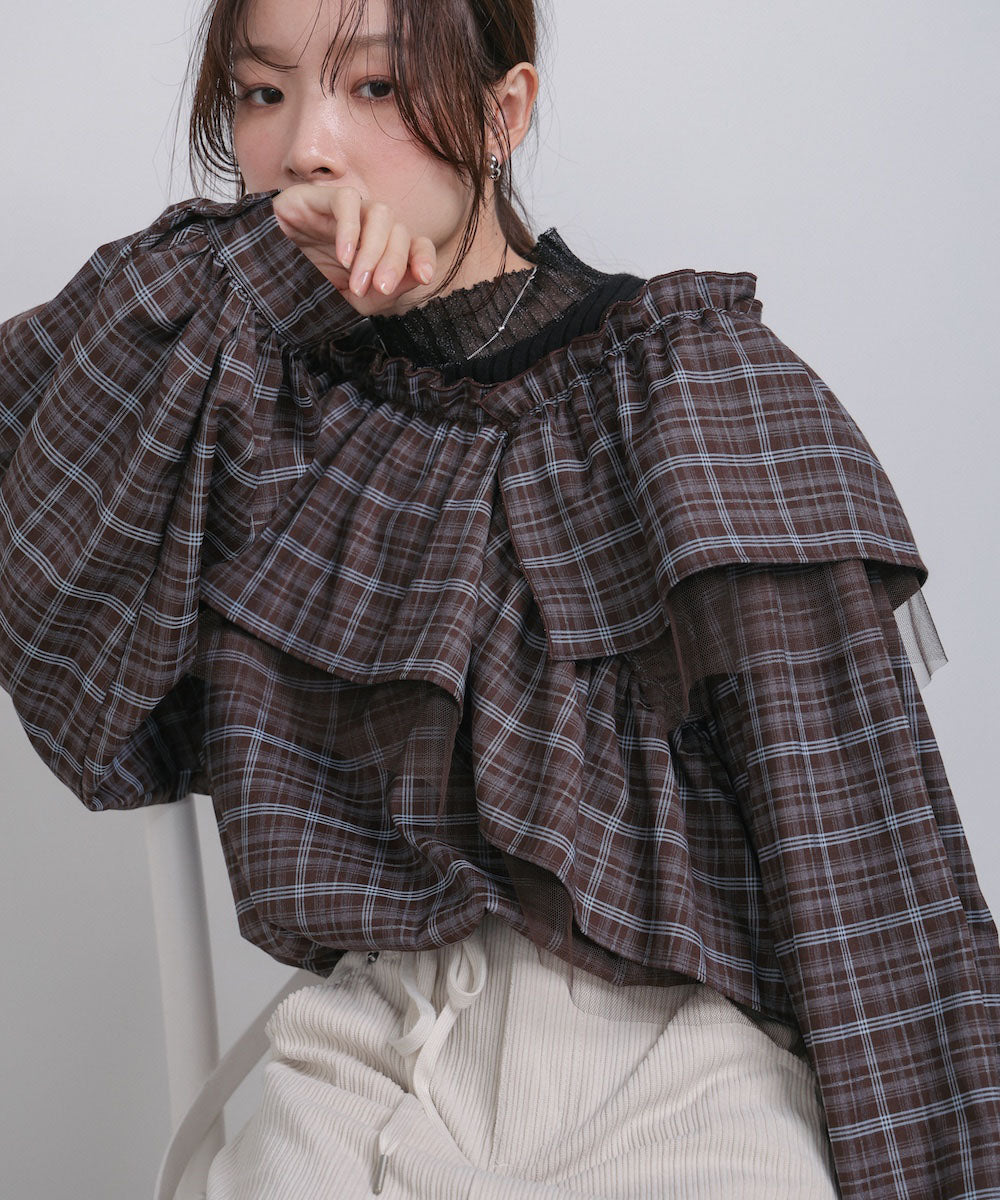3WAYラッフルフリルブラウス