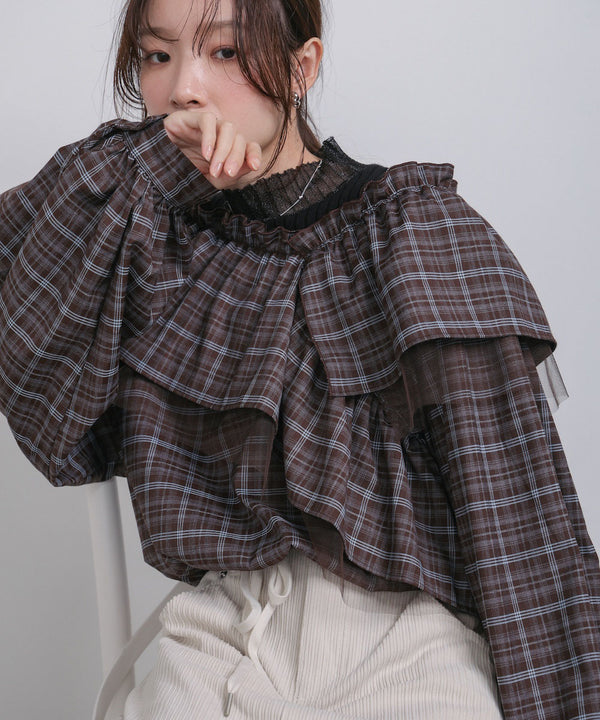 3WAYラッフルフリルブラウス