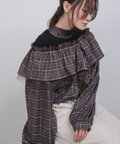 3WAYラッフルフリルブラウス