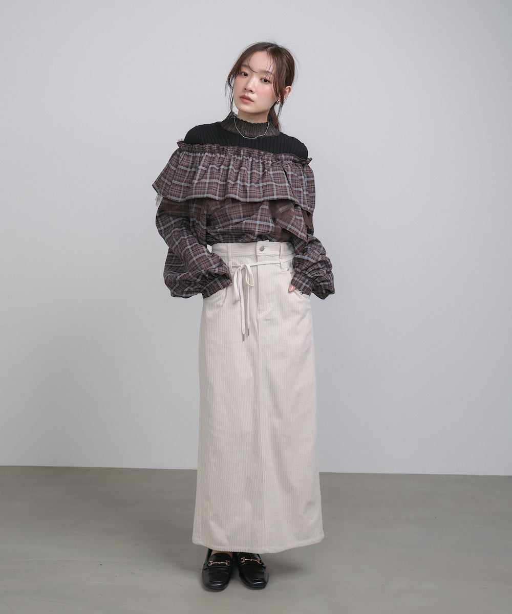 3WAYラッフルフリルブラウス