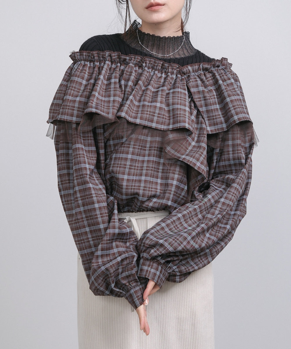 3WAYラッフルフリルブラウス