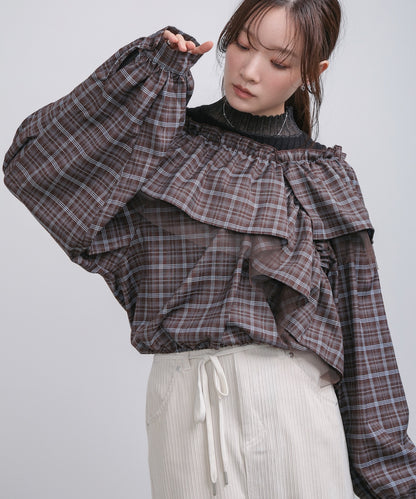 3WAYラッフルフリルブラウス