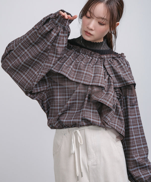 3WAYラッフルフリルブラウス