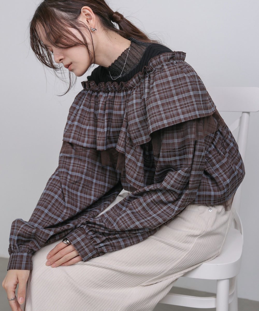 3WAYラッフルフリルブラウス