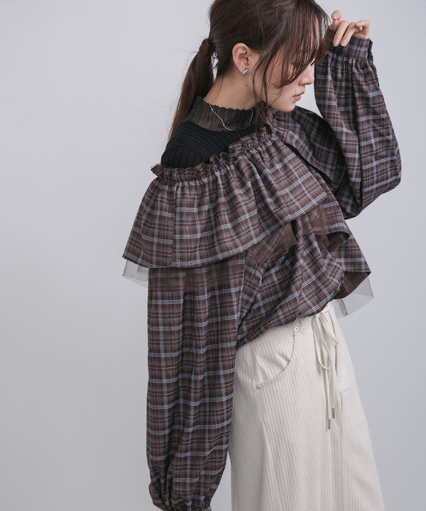 3WAYラッフルフリルブラウス
