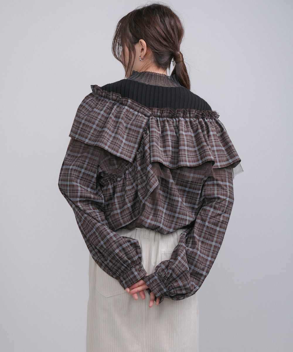 3WAYラッフルフリルブラウス