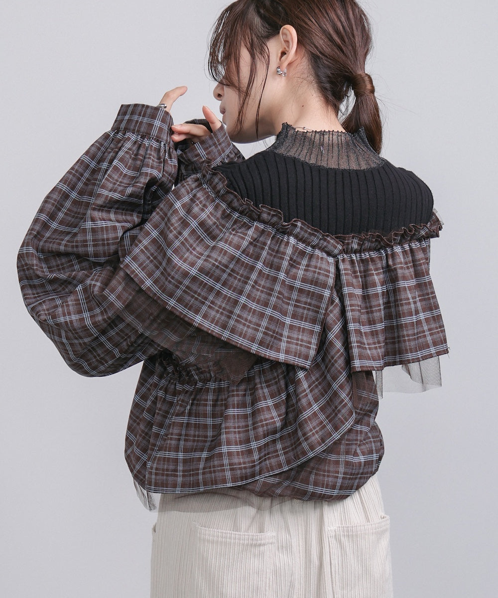 3WAYラッフルフリルブラウス