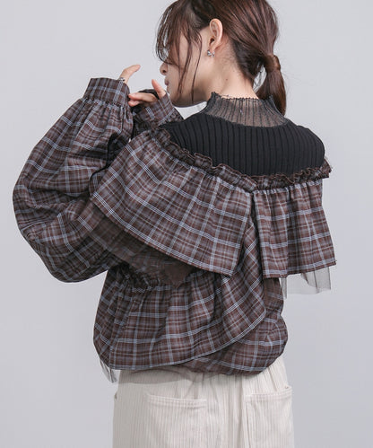 3WAYラッフルフリルブラウス