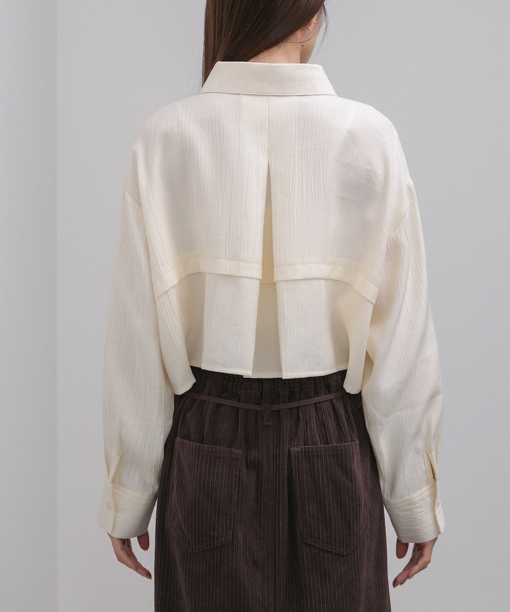 バックタックショートシャツ