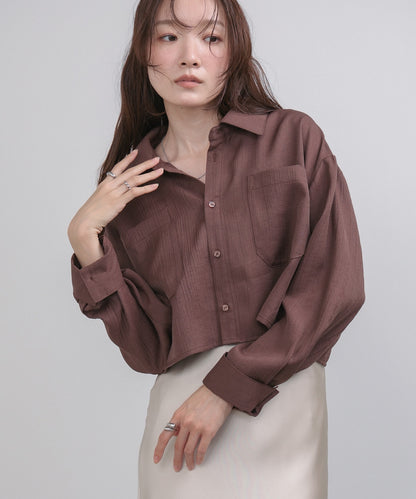 バックタックショートシャツ