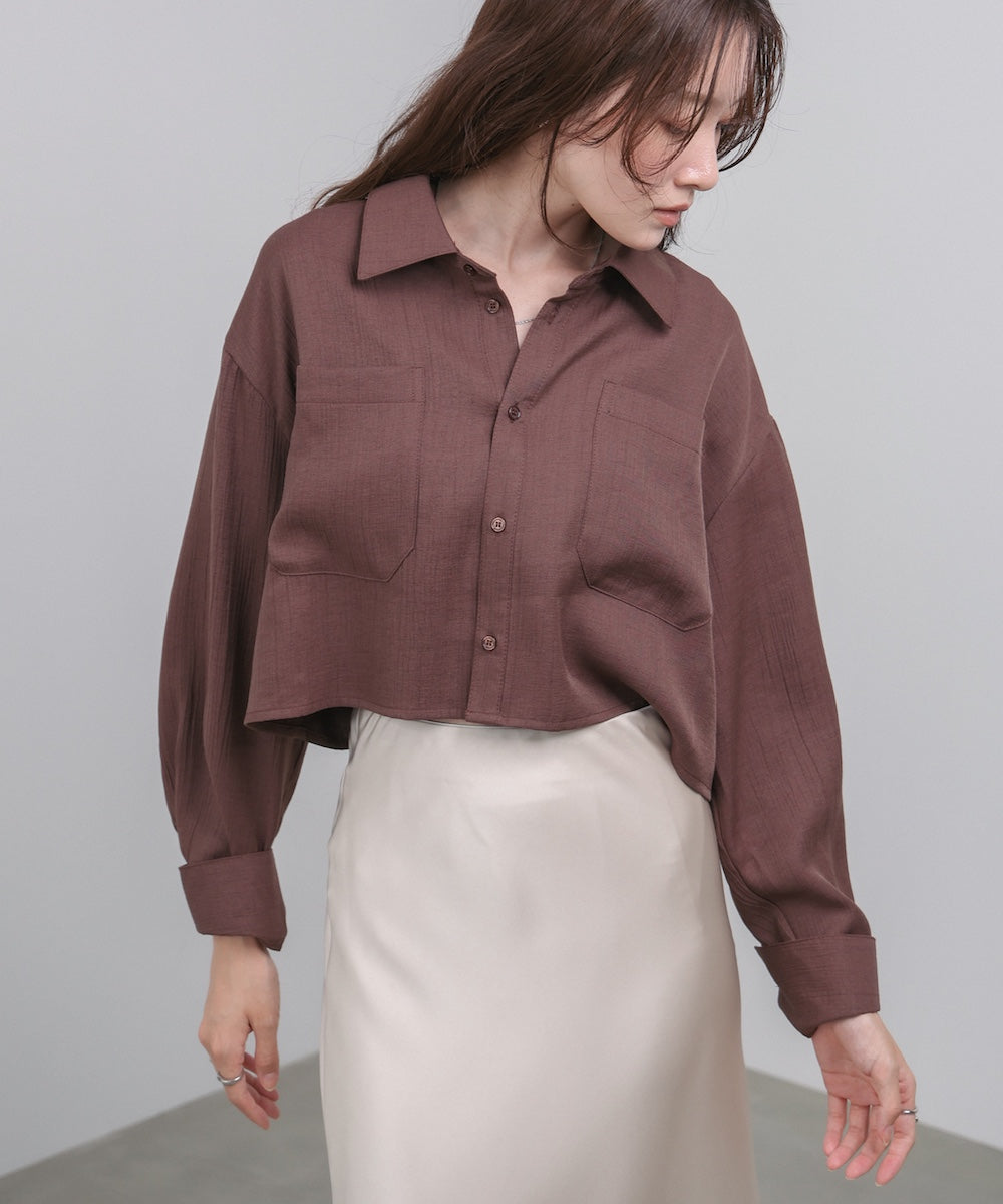 バックタックショートシャツ