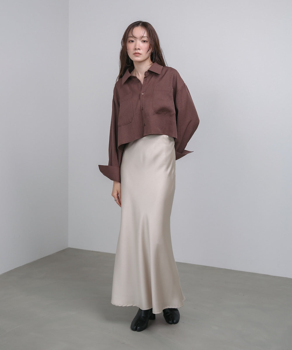 バックタックショートシャツ