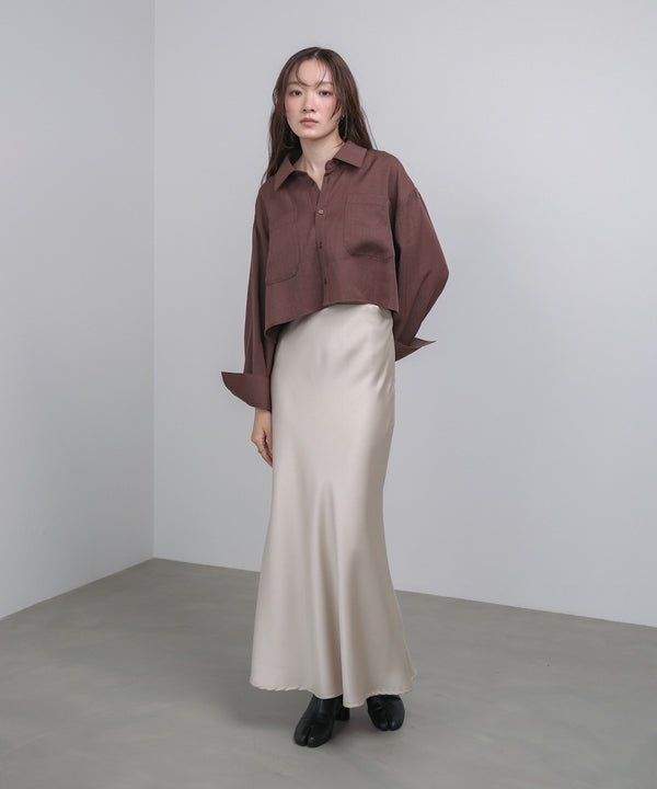 バックタックショートシャツ