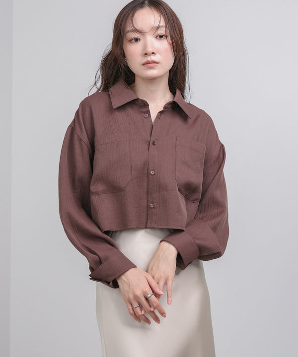 バックタックショートシャツ