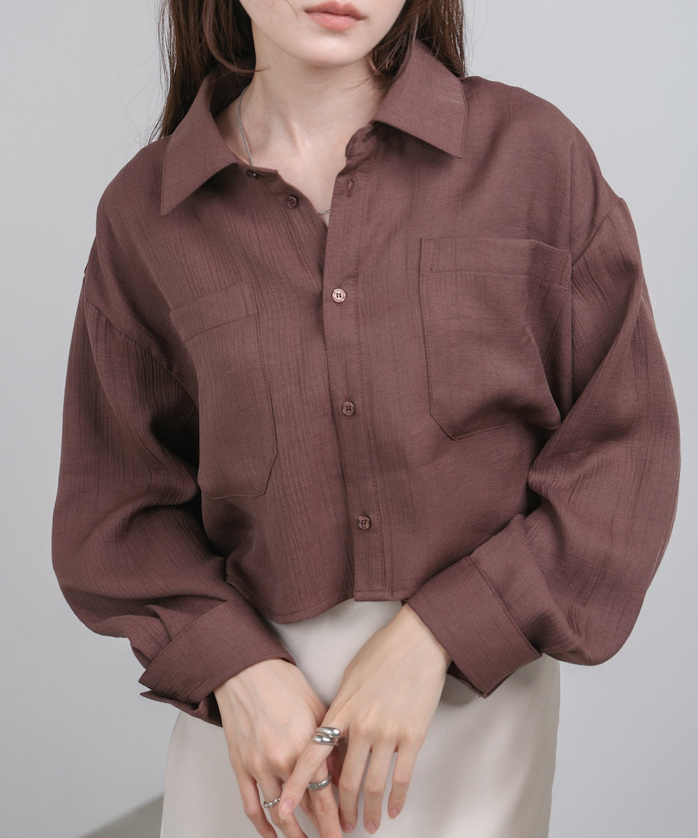 バックタックショートシャツ