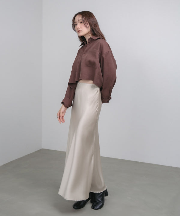 バックタックショートシャツ