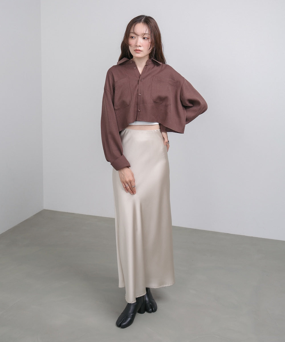 バックタックショートシャツ