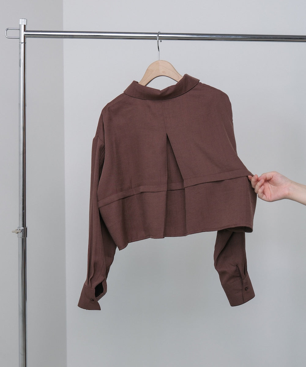 バックタックショートシャツ